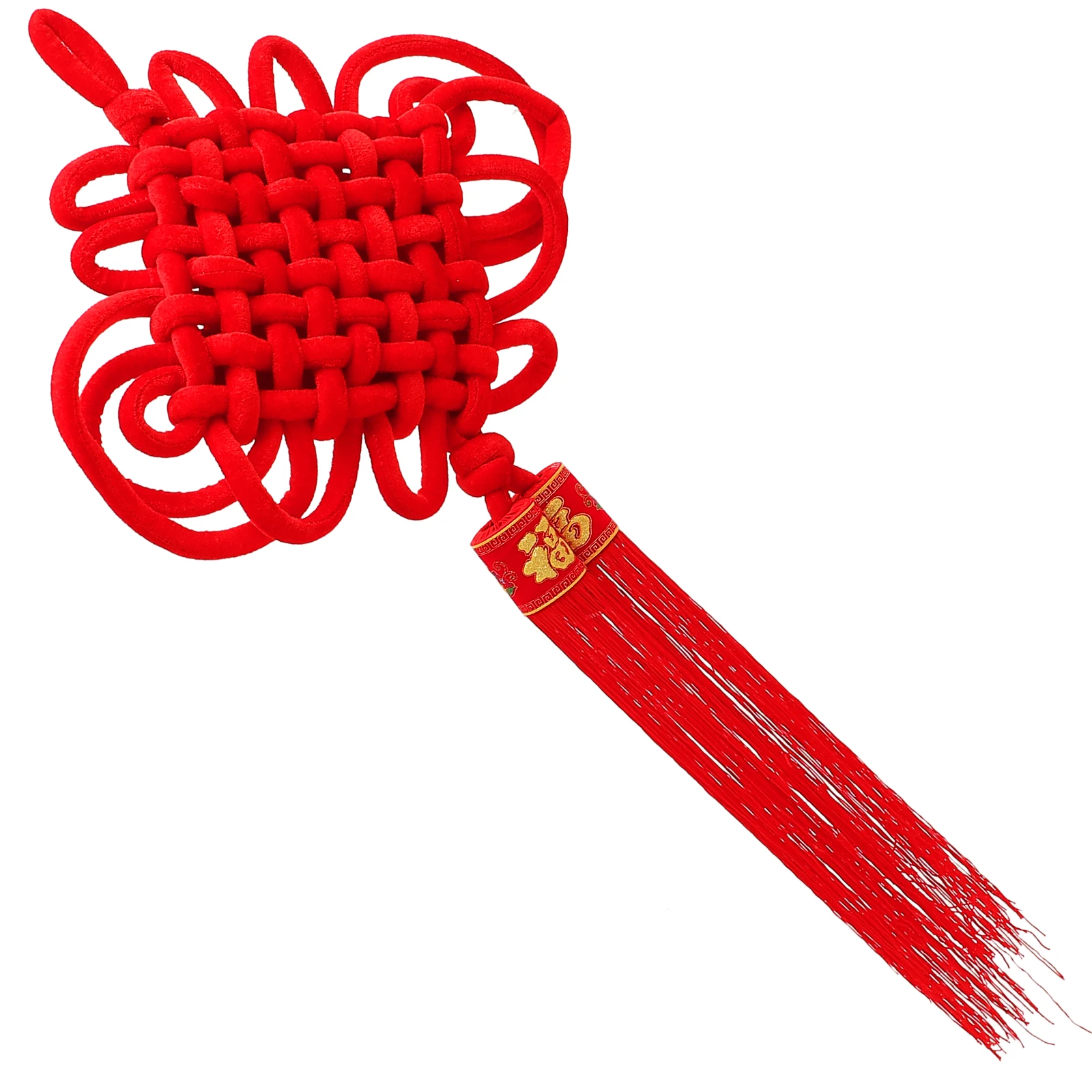 

1pc Chinese Knot Pendant Red Hanging Ornament Home Office Decor Tassel Wall Pendant Door Embellishment Lucky Gift Family Friends