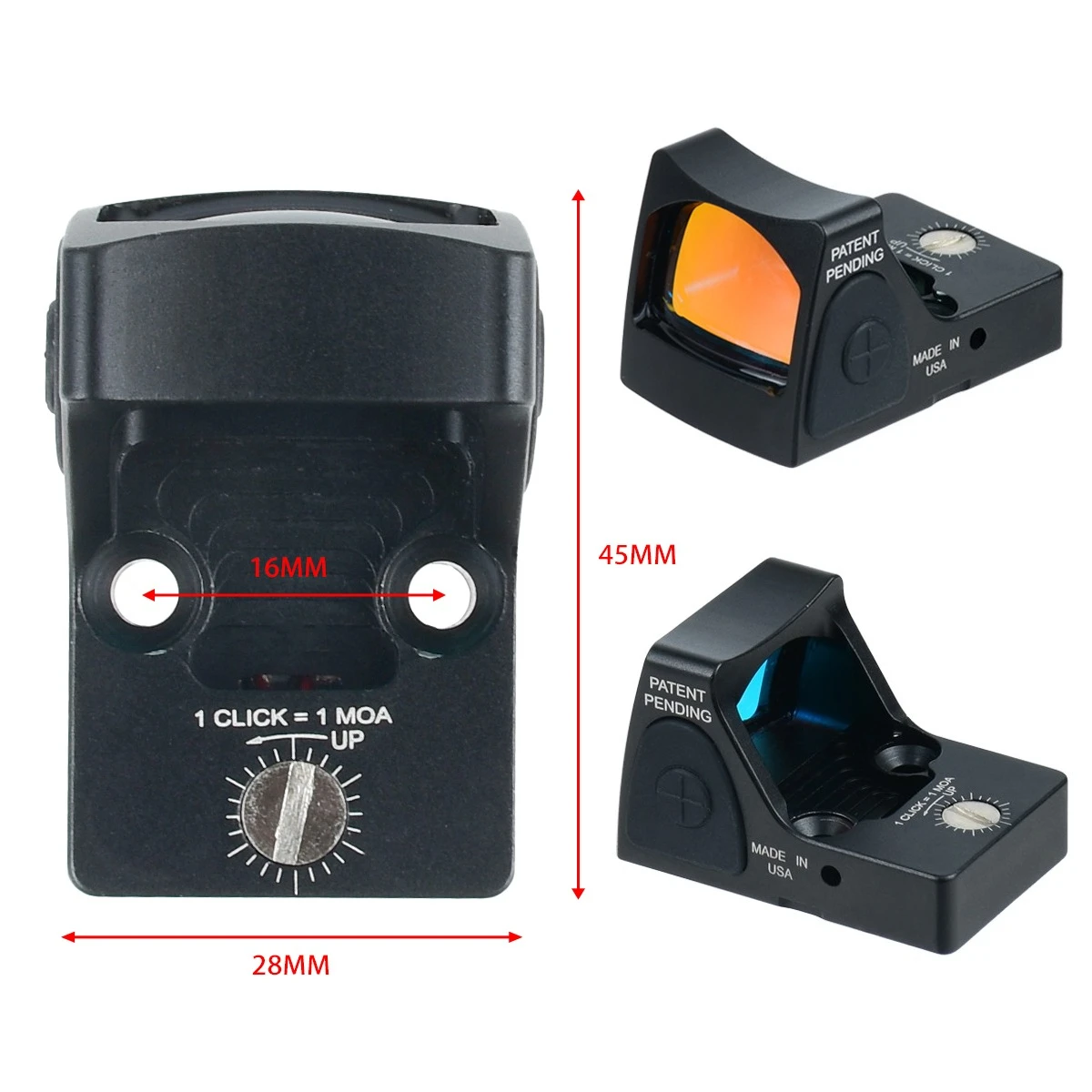 الولايات المتحدة التكتيكية تريجي RM نطاق البصر الأحمر مع 20 مللي متر لوحة قاعدة جبل صالح مسدس G17 19 الصيد الملحقات