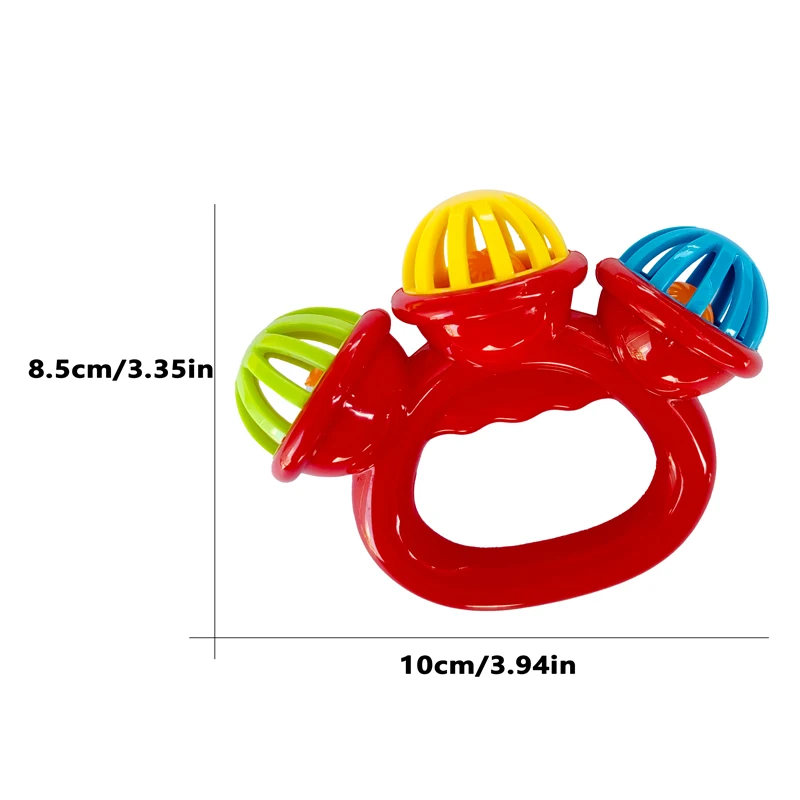 1pcs Infant comfort rattle 0-3 years ringing three-headed be Hand Grasping Ball Toys Rattle Early Educational Hand Bell Baby toy