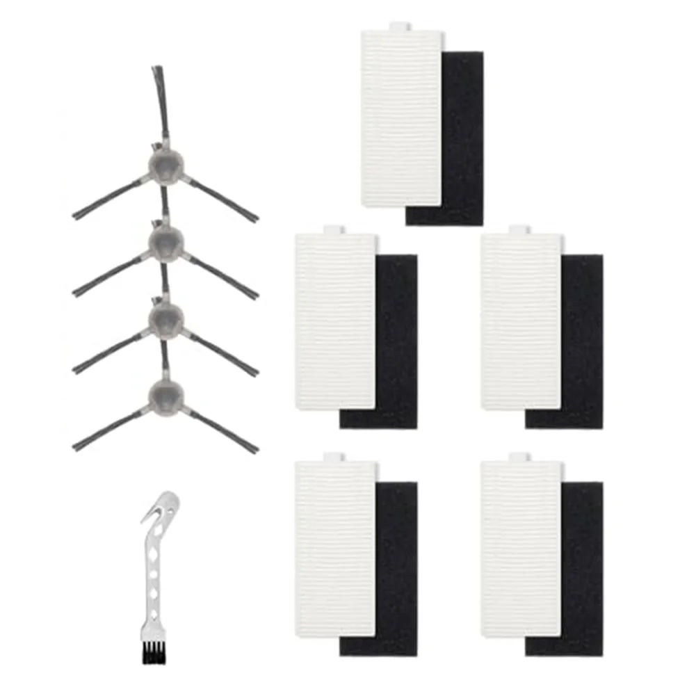 

5pcs Filters With 4pcs Side Brush For Lefant M1/M2 Pro Robot Vacuum Cleaner Cleaning Brush Replacement Cleaning Tools Parts