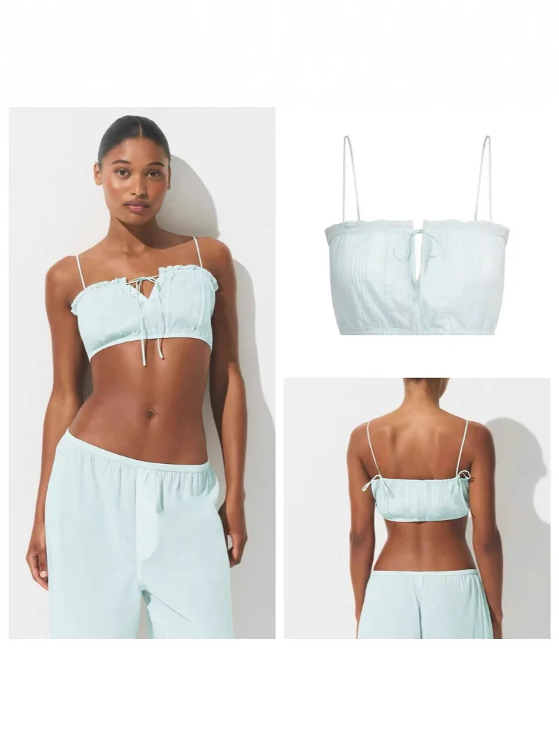 

Новый сезон Kardaian Хлопковая вуаль Ультратонкий топ без бретелек Princ Sle Внутренняя одежда Жилет H-образной формы Полиэстер Эласт...