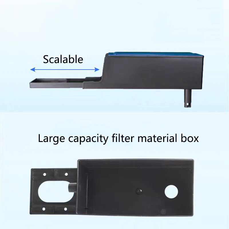 3in1 Top Filter Box Aquarium Submersible Pump Fish Tank Upper Filter Belt Filter Box Oxygenation  Filtration System Accessories
