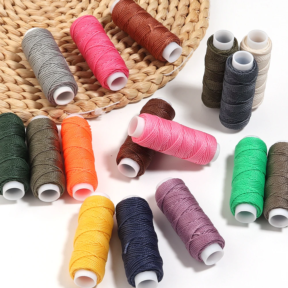 15 Meter 0,8 mm gewachste Schnur, bunte Polyester-Flechtschnur für DIY-Handarbeiten, Armbänder, Halsketten, Schmuckherstellungszubehör – Detail 3