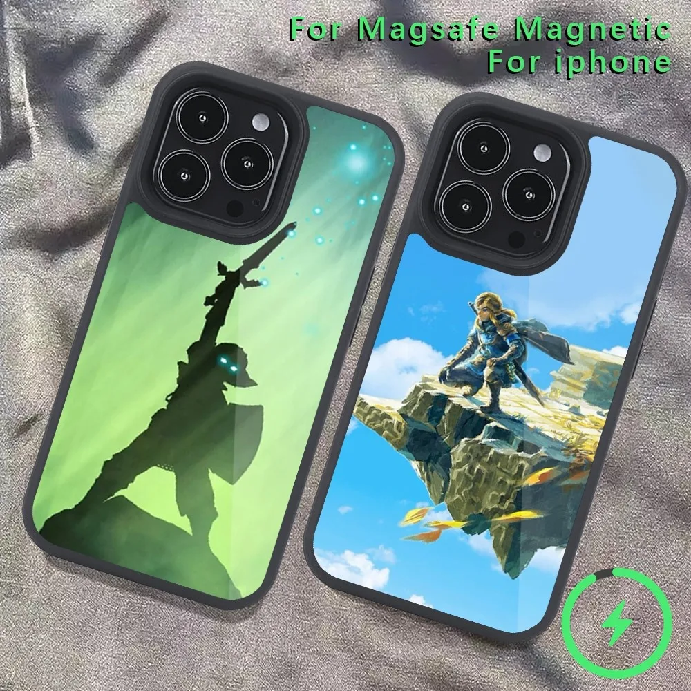 The L-Legend of Z-Zeldas Hot Game Phone Case  For iPhone 14 13 12 11 15 Pro Max Magsafe Wireless Charge Plus Mini Cover