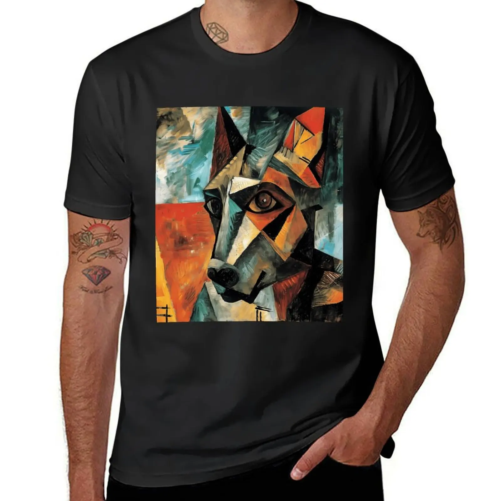 The Cubist Dog T-Shirt plus size tops for a boy slim fit t shirts for men