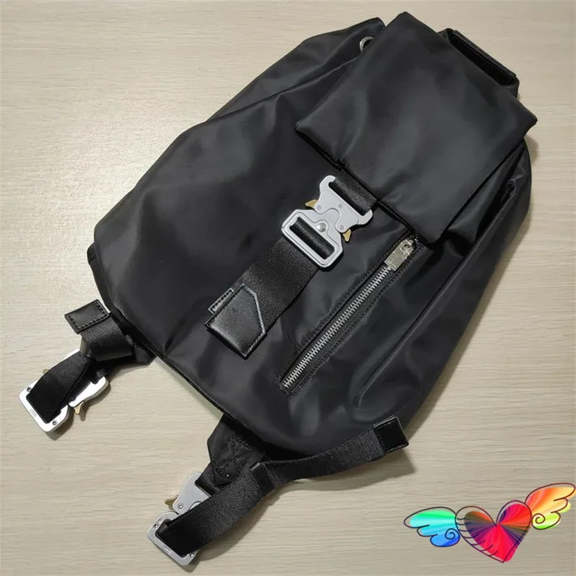 

Multifunctional Backpacks Buckle Bag 1017 Women Zip 9SM Tank Quality Silvery Men Nylon Metal Bags High