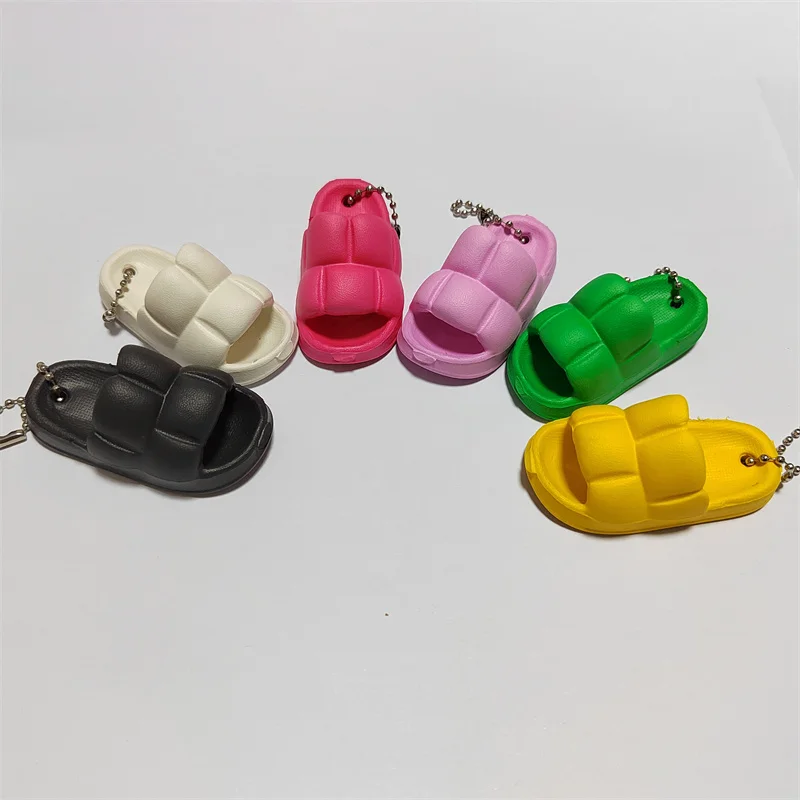 Funny Cute Eva Clog Shoe Accessory Buckle Creative Mini Slipper Button Diy Keychain Schoolbag Pendant Garden Shoes Accessories