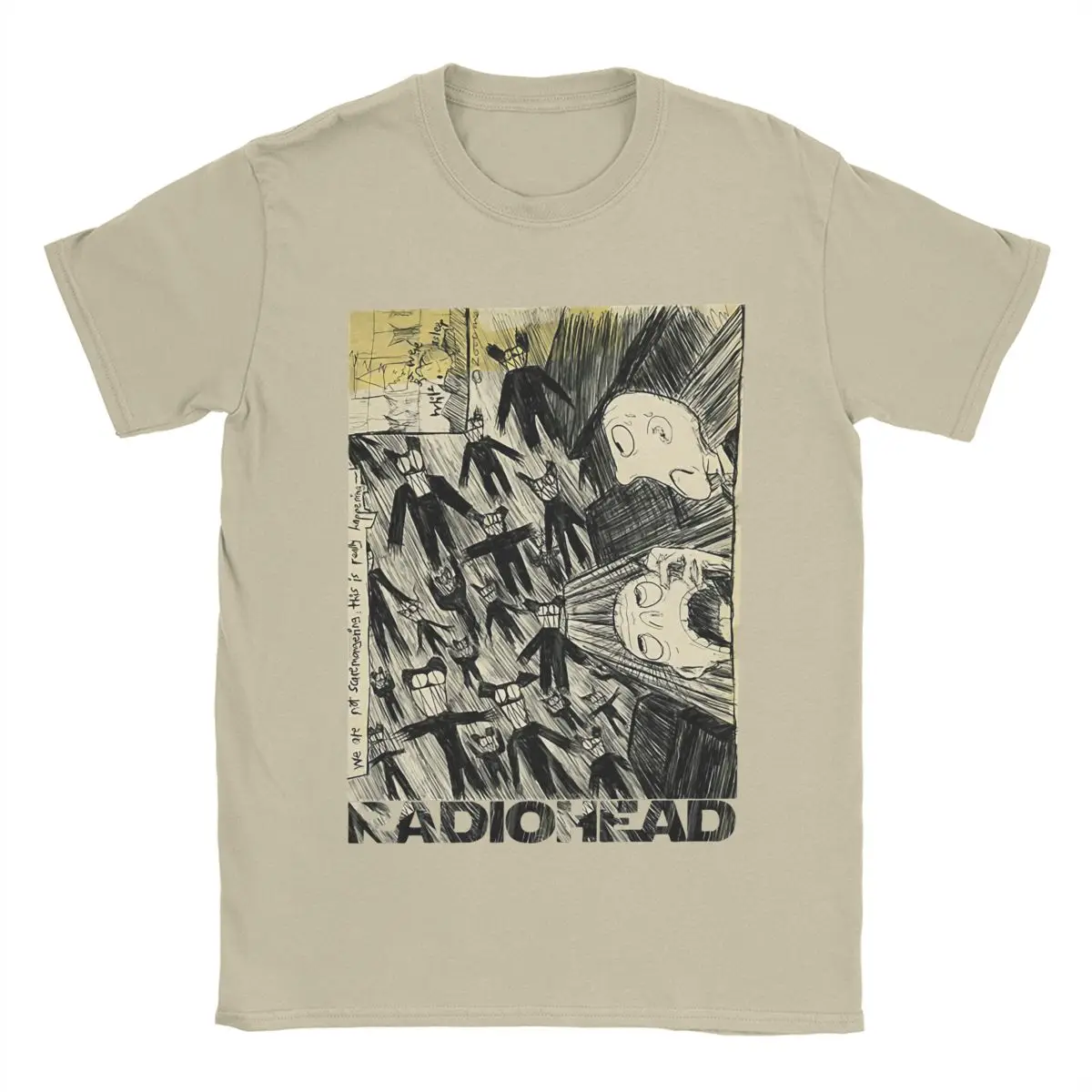 Radiohead T Shirt Men 100% Cotton Vintage T-Shirts Round Collar Tees Short Sleeve Tops Gift