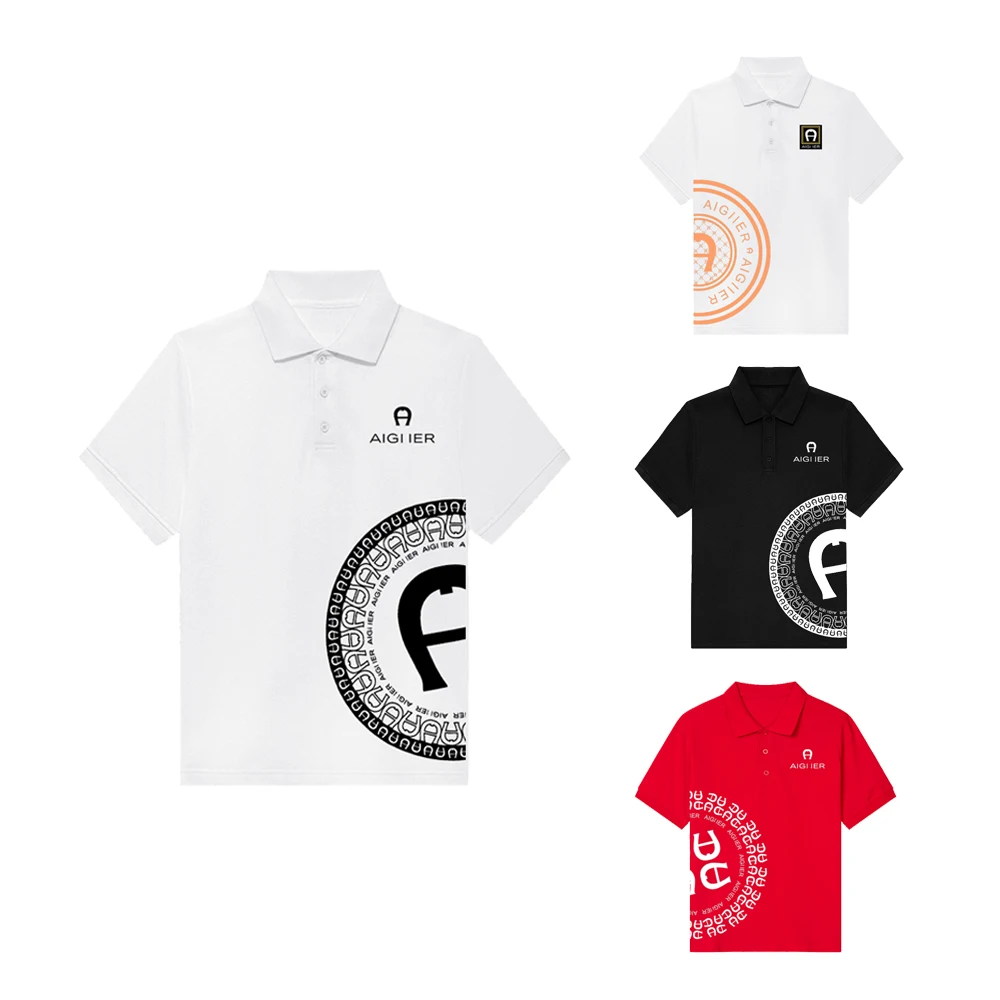 Boys Short Sleeve Polo Shirt, Lapel Collar Semicircle Big Logo Print Tops, Fashion Letter Graphic Casual Daily Kids Boys Shirts