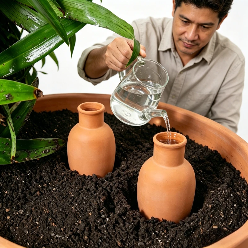 Terracotta Olla Automatic Watering Stakes Clay Self Plant Waterer Spike Irrigation System Garden Drip Device for Indoor Outdoor