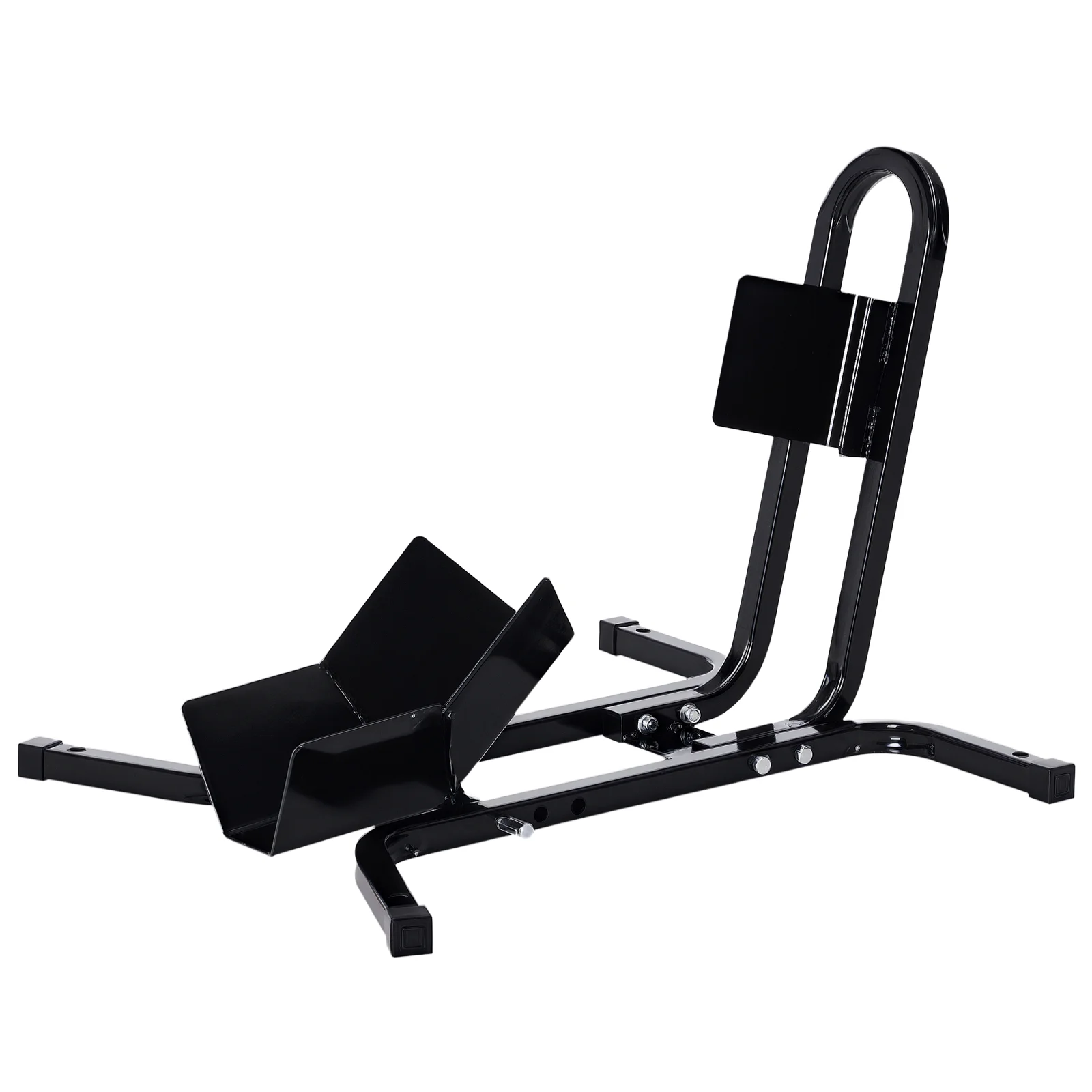 HOMCOM Lève moto béquille d'atelier support roue moto support béquille moto - bloque roue 17 à 21 pouces métal époxy noir