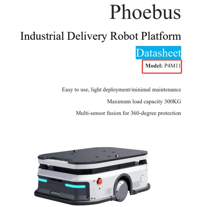 Capacidade de carga de 300 quilogramas Plataforma de desenvolvimento ROS SLAMTEC Phoebus P350 OpenAI Chassi de robô de nível industrial