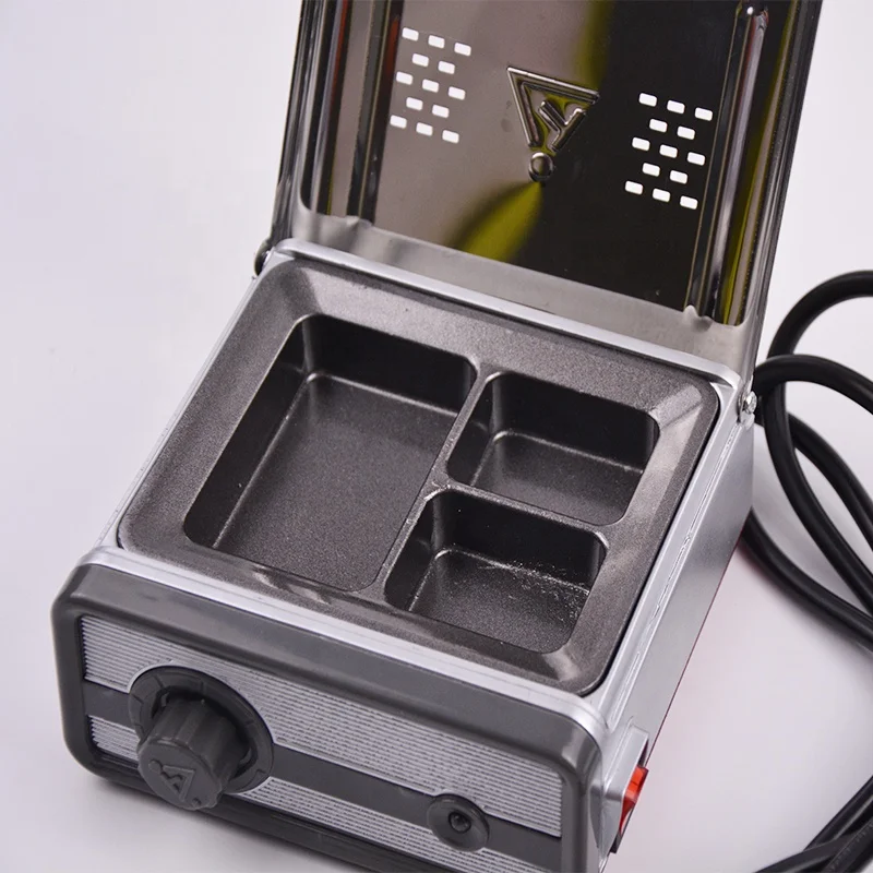 Tri-Slot Paraffin Melter dental wax heater pot used in dental lab