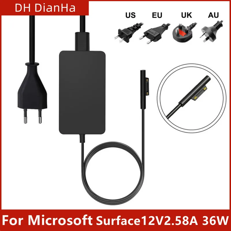 12V 2.58A 36W Power Adapter For Microsoft Surface Pro3 Pro4 1625 1724 1631 Charger 5V 1A