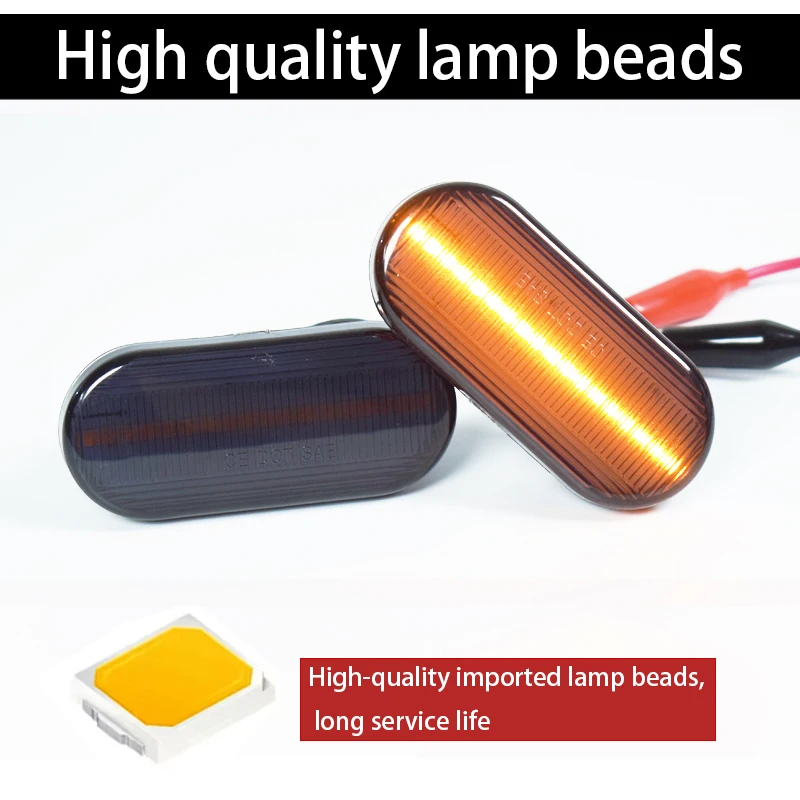 2 uds señales de giro Led dinámicas lámpara de luz de posición lateral para VW Volkswagen Bora Golf 3/4 Passat 3B Polo 6N Sharan