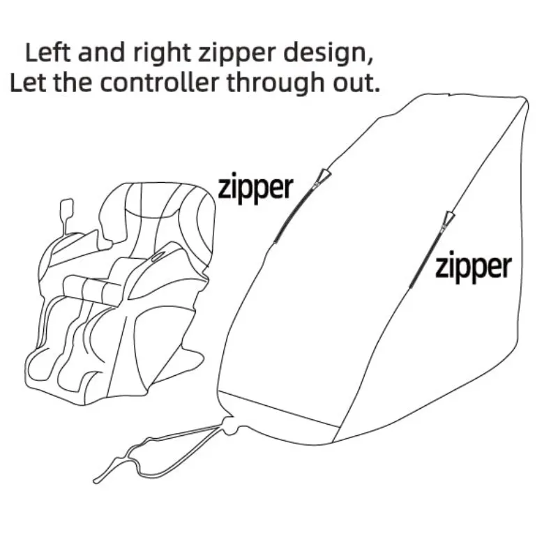 غطاء كرسي تدليك كامل الجسم بشعار مخصص مقاوم للماء والغبار غطاء كرسي مسند الذراع 210D أكسفورد متين #3