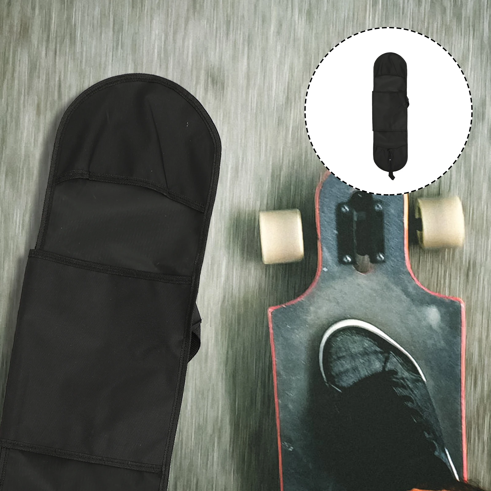 

Thicken Scooter Backpack Skateboard Bag Carrier Protective Polyester Lightweight Shoulder Strap Portable Double Tilt