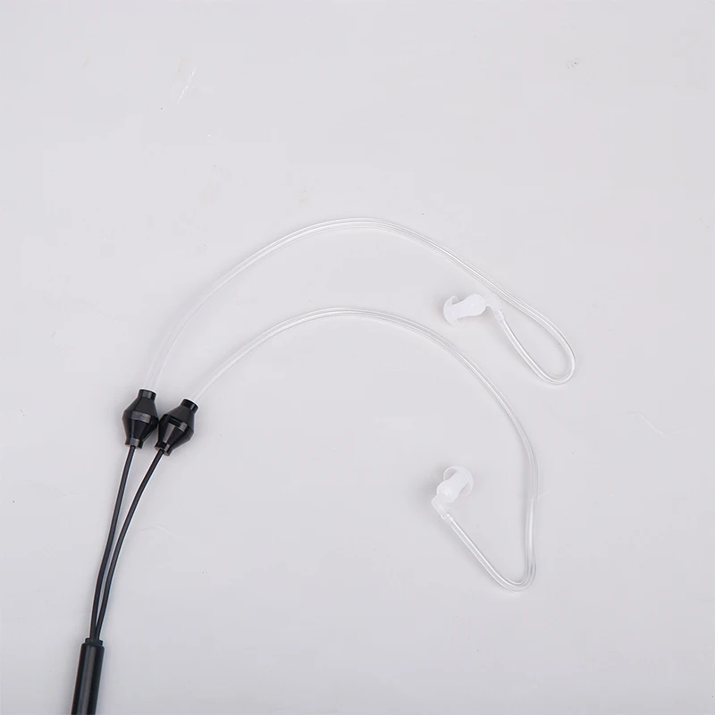 3.5mm Air Tube Earphones With Mic Universal Anti-Radiation Binaural Music Games Earphones For Phone