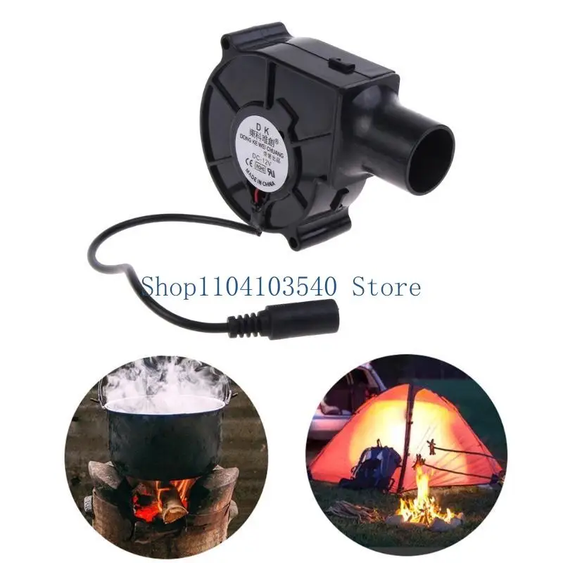 

02DC Barbecue Blower Charcoal Grills Stove Air Blower Fan Outdoor Cooking Tool