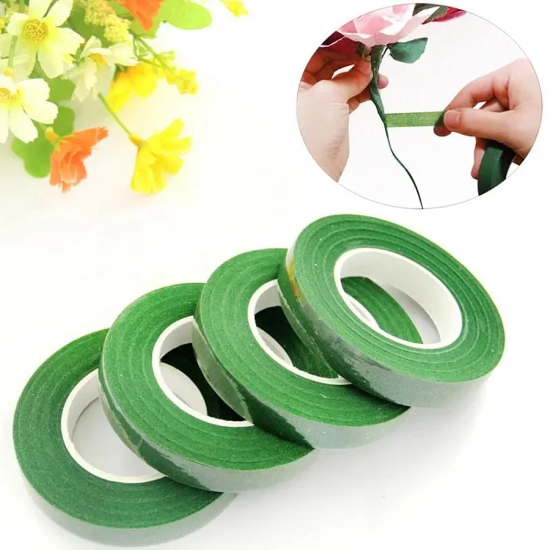 Artificial Floral Stem Tape Wrapping Florist Green Tapes Wrap Florist Self-adhesive Bouquet Floral Stem Tape DIY Craft Supplies