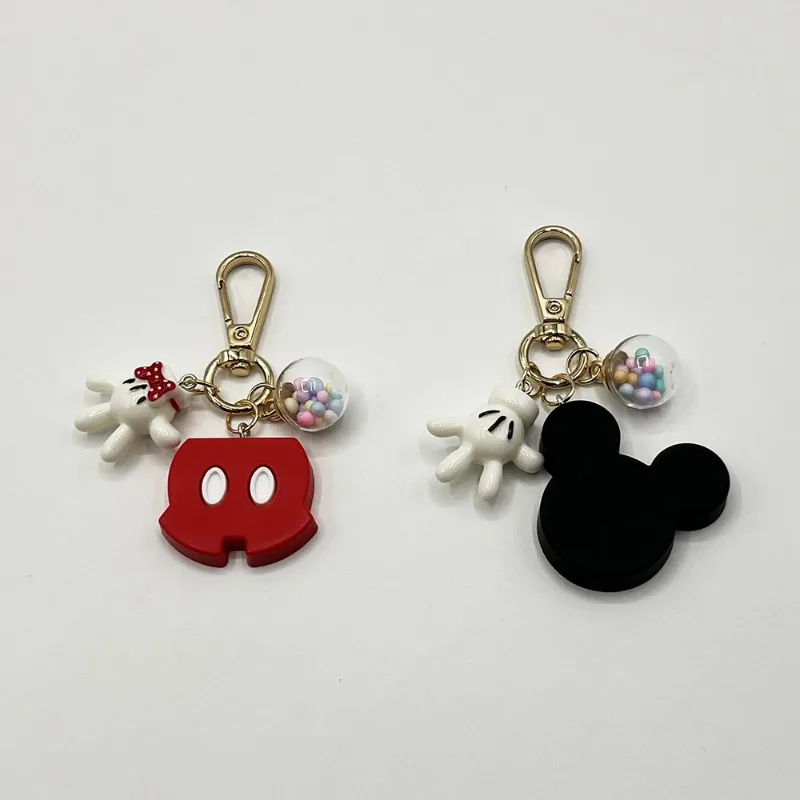 Disney Mickey Cute Keychains Key Rings Cartoon Friendship for Best Friend Couple Handbag Anime Keychain Bag Decor Gift Jewelry