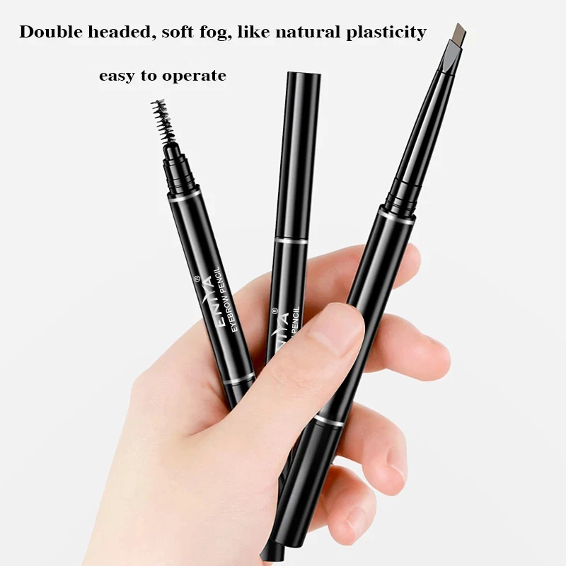 2 Colors Eyebrow Cosmetics Pencil Waterproof Double-headed Brow Pen Natural Long Lasting Makeup Paint Eyebrow Pencil