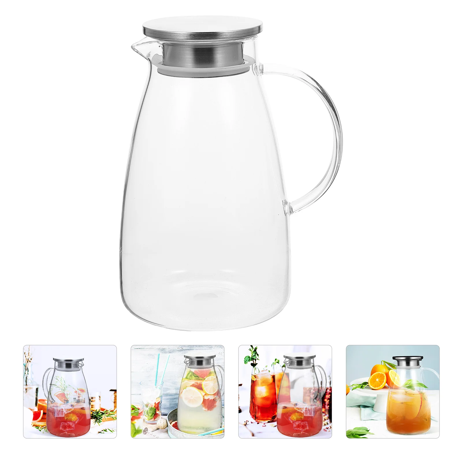 Kettle Borosilicate Glass Cool Water Jug Pitcher High Capacity Tea Beverage Container