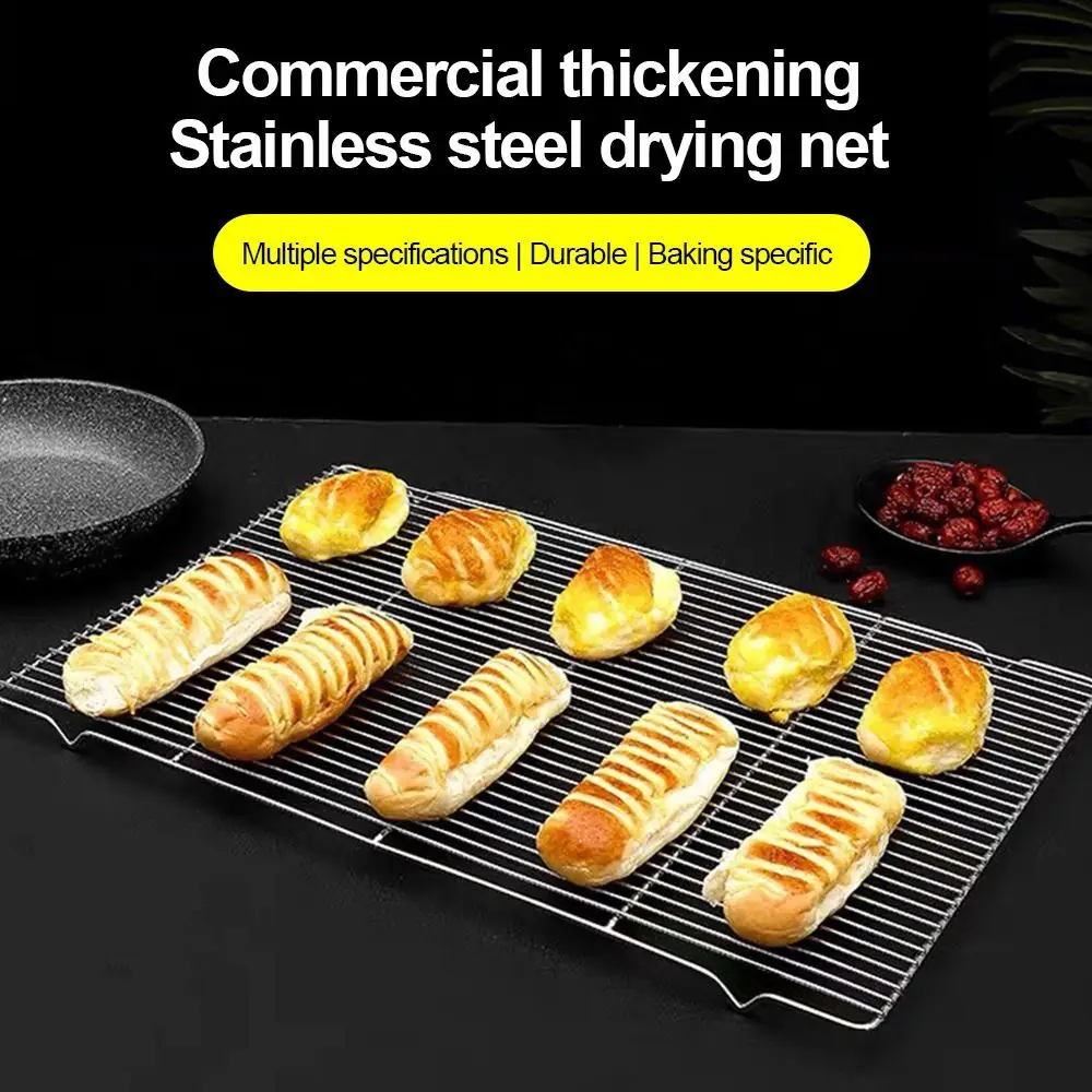 New Stainless Steel Cooling Rack Non-stick Silver BBQ Tray Cake Cooler