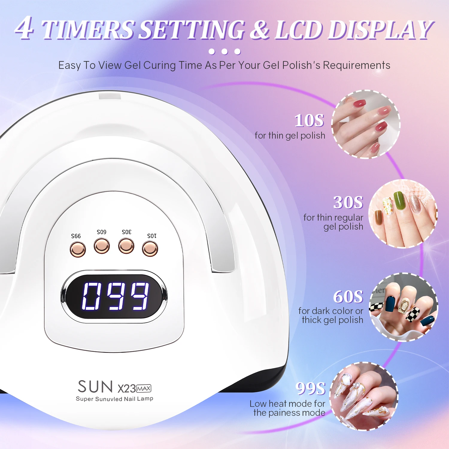 DianaBeauty 380W 81LEDs UV LED Lamp for Nails Powerful Nail Dryer For Curing All Gel Nail Polish Drying UV Light for Manicure