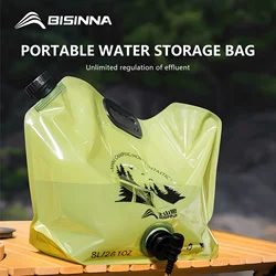 BISINNA Outdoor Mini Folding Water Bag Camping 8L Large Capacity Portable Water Bag Thickened Soft Food Grade Water Storage Bag