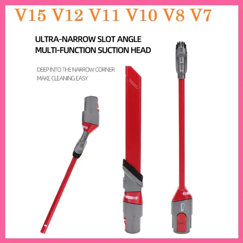 

For Dyson V7 V8 V10 V11 V15 Parts Vacuum Attachment Narrow Slit Space Tool +Mattress Brush Head+ Extension Hose+Switch Lock
