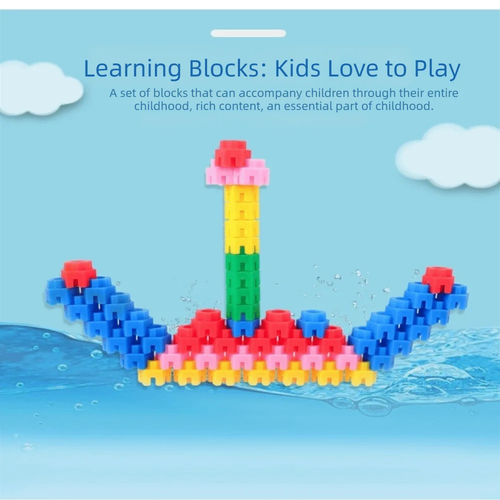 Large Particle Building Block Colorful Plastic Hexagonal Building Blocks Gear Insertion Assembly Puzzle Educational Puzzle