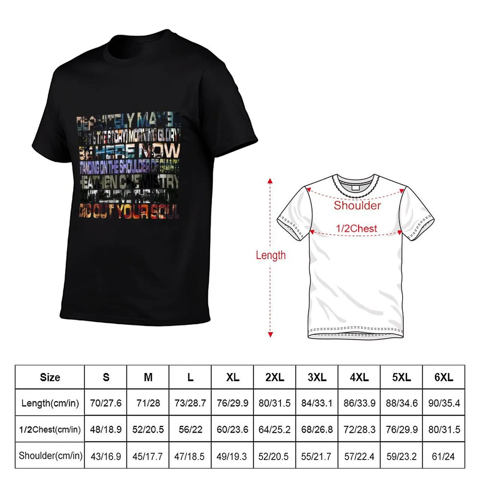 Oasis Albums T-Shirt Casual Trendy Streetwear Tee Shirt T-Shirt