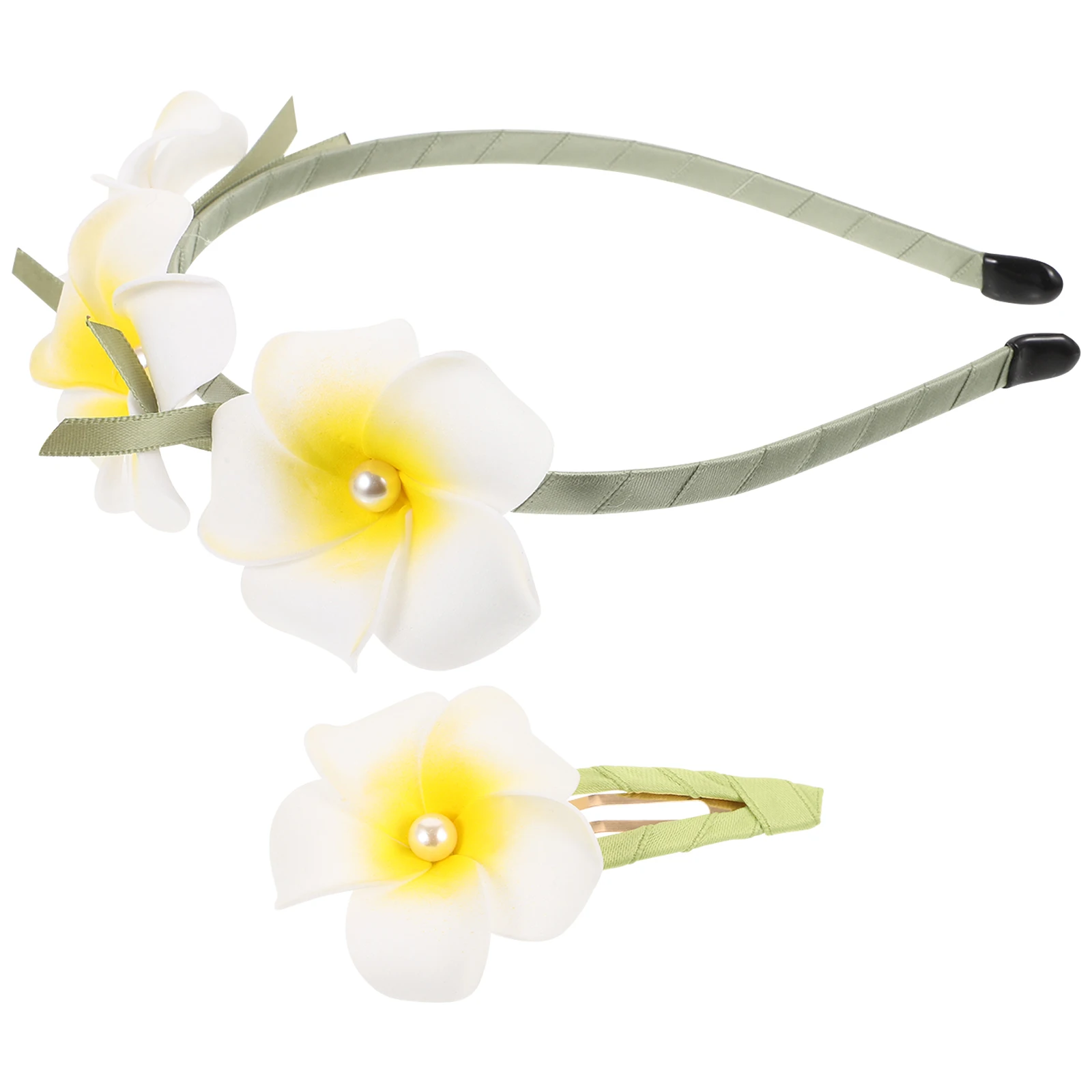 

Hawaii Hairband Hawaiian Headpiece for Women Accessories Clips Hairpins Plumeria Flower