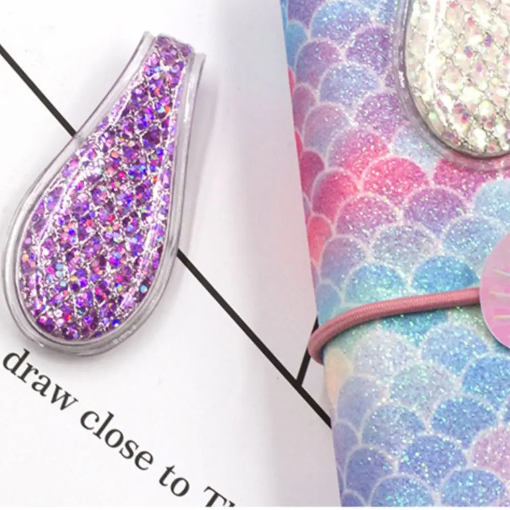 Gradient Bookmark Sequin Scale Double Side Book Page Marker Magnet Book Clips Journal