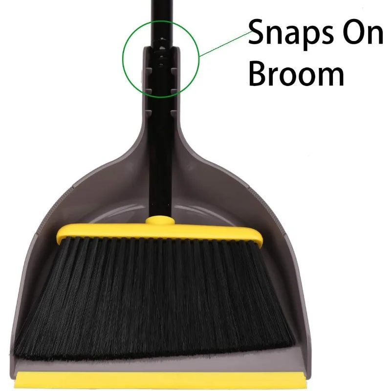 Broom and Dustpan Set,Indoor Broom with Dust pan Combo Set for Home,Angle Kitchen Broom for Floor Sweeping