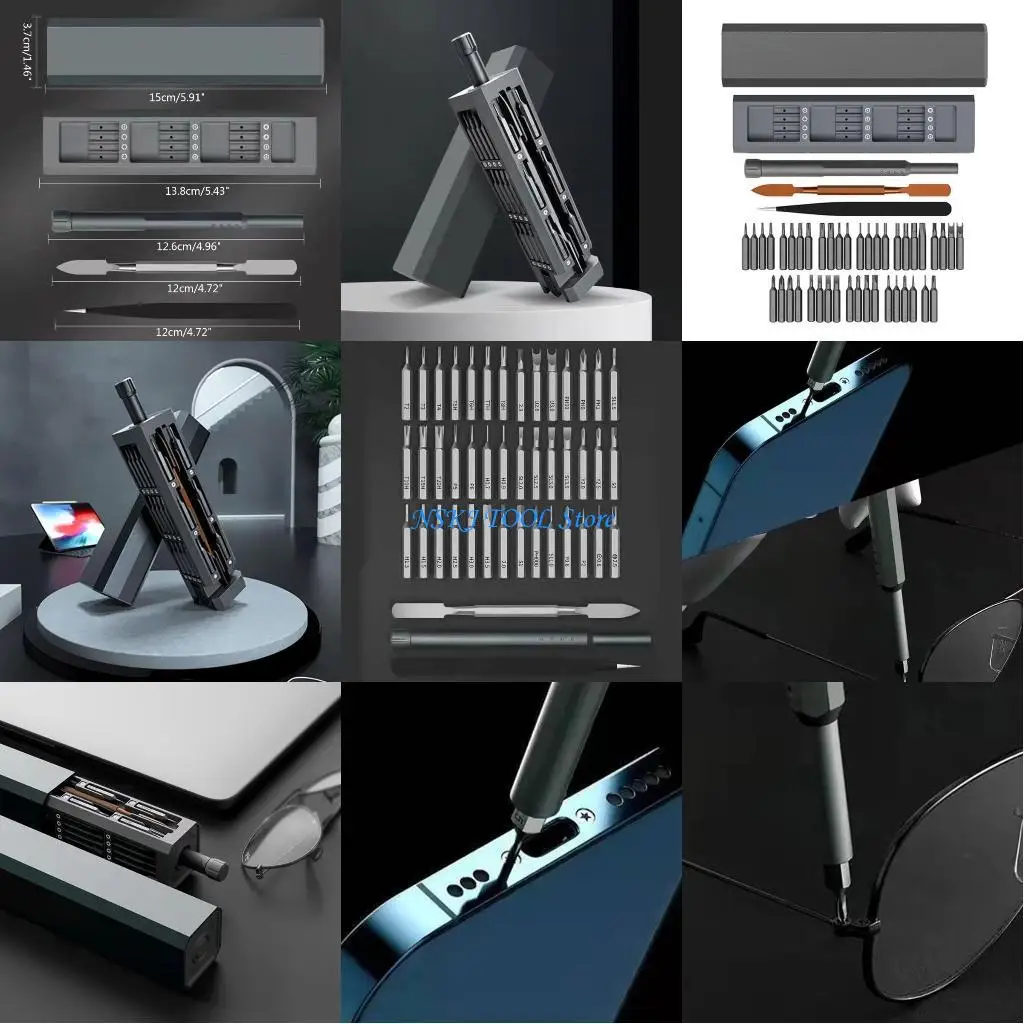 

L8RC 44 In 1 Screwdriver Set Screw Driver Bits Mini Tools Cases