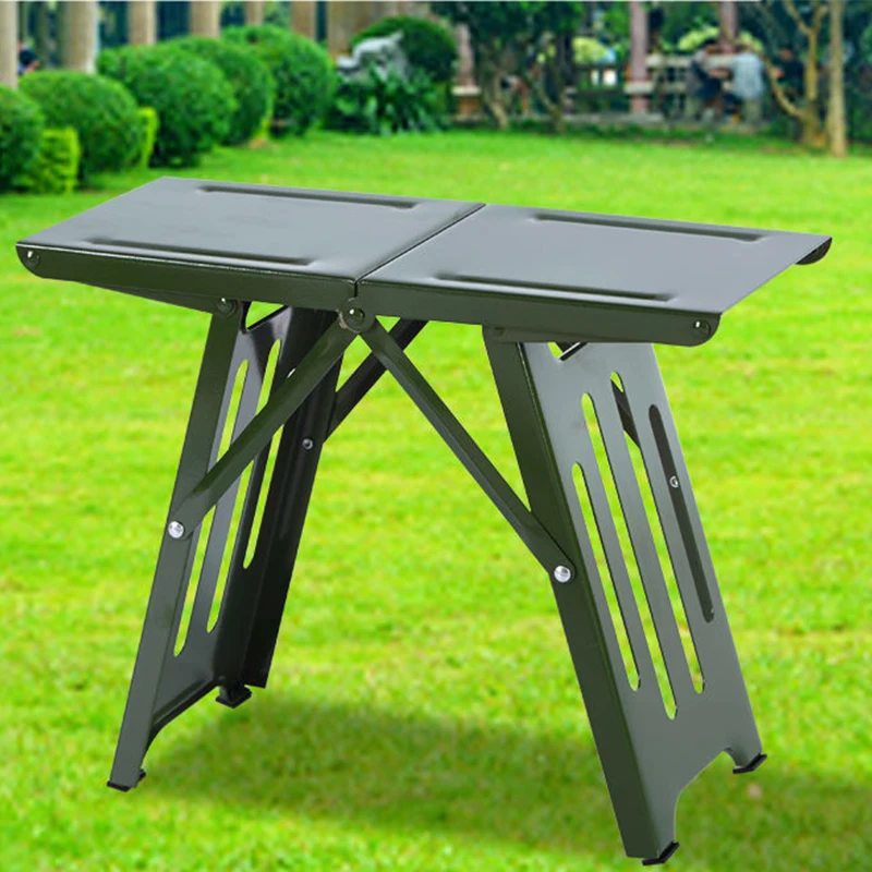 

Folding Stool Portable Lightweight Chair Household Outdoor Travel Ferroalloy Sturdy Stable Anti-scratch Feet