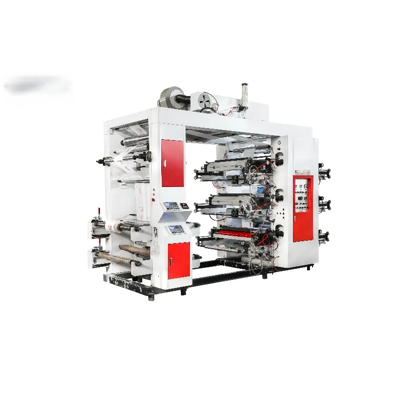 Automatic Bridge Type Stack Flexo Printer Roll to Roll Printing Machine for PE Film PP Film Flexible Packaging Bag