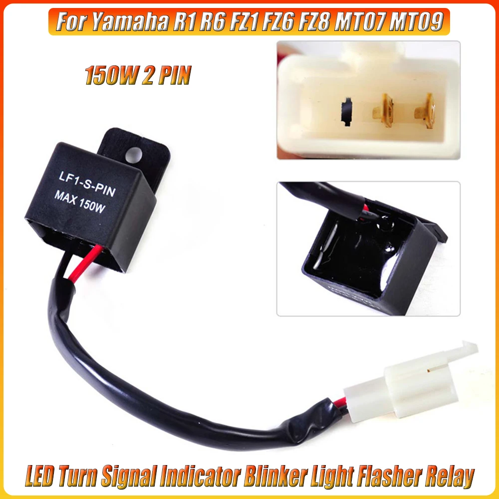 

For Yamaha R1 R6 FZ1 FZ6 FZ8 MT07 MT09 Car Motorcycle Switch Adjustable LED Turn Signal Indicator Blinker Light Flasher Relay