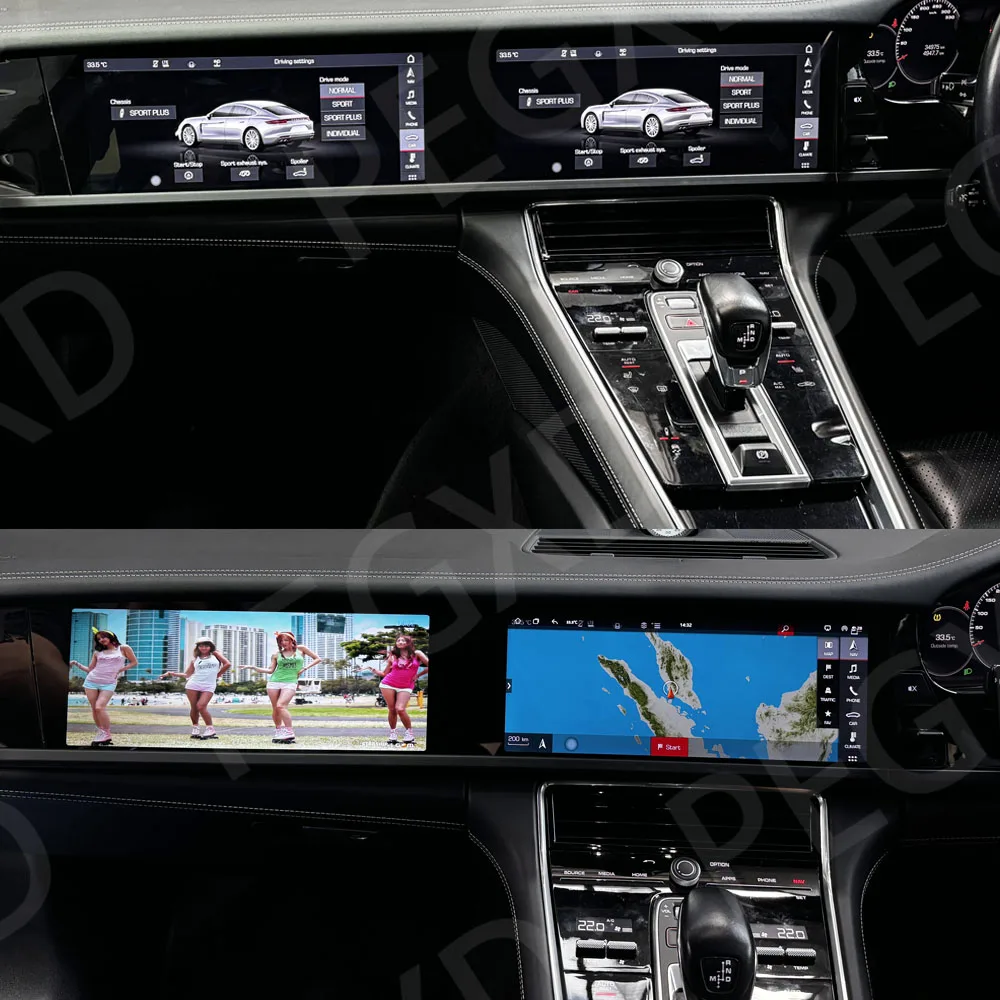 

Автомагнитола RHD для Porsche Panamera 2017-2023 с интерактивным обновленным дисплеем Android 14, автостереосистемой, видео, GPS, Carplay, 12.3+12.3 дюйма