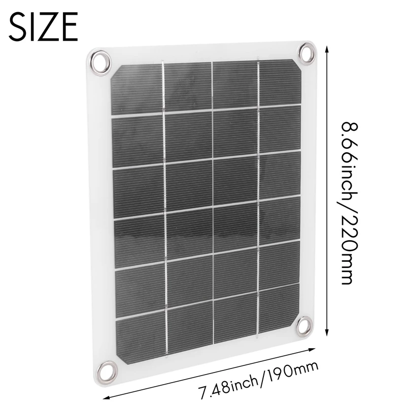 Retail Solar Panel Exhaust Fan, 5V10W Waterproof Solar Exhaust Fan, Portable Exhaust Fan For Rvs, Greenhouses, Pet Houses