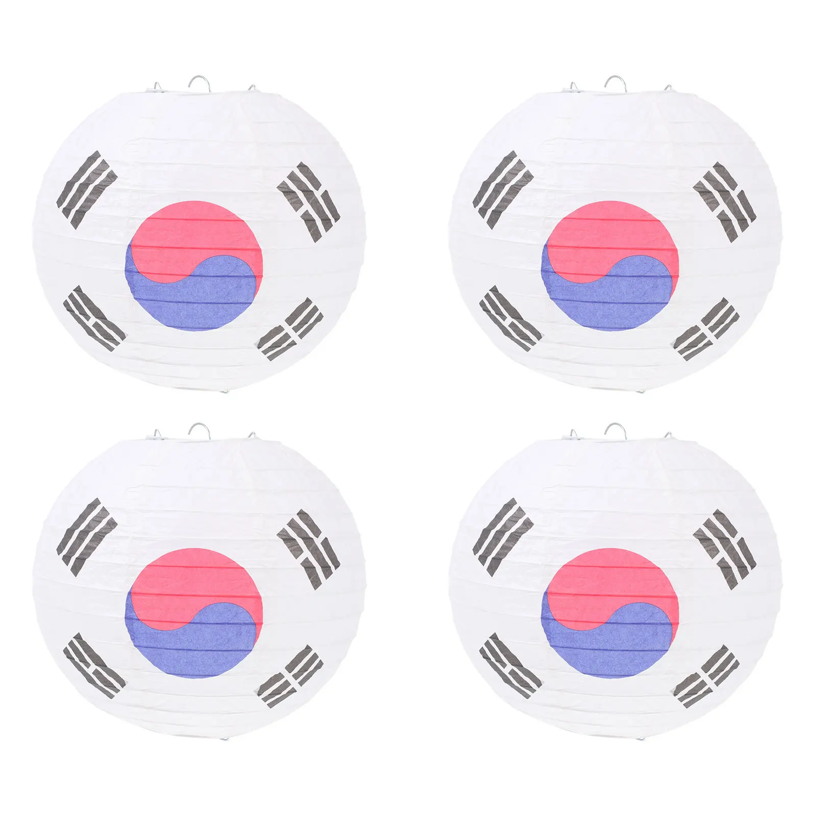 

4Pcs Foldable Festival Lanterns Korea Style Durable Paper Lanterns Party Hanging Decorations Restaurant Outdoor Decor