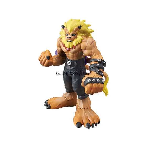 Original BANDAI Digimon Adventure Ver.8.0 Gashapon Toy Leomon Tokomon 20th Anniversary Capsule Action Figure Model Toys