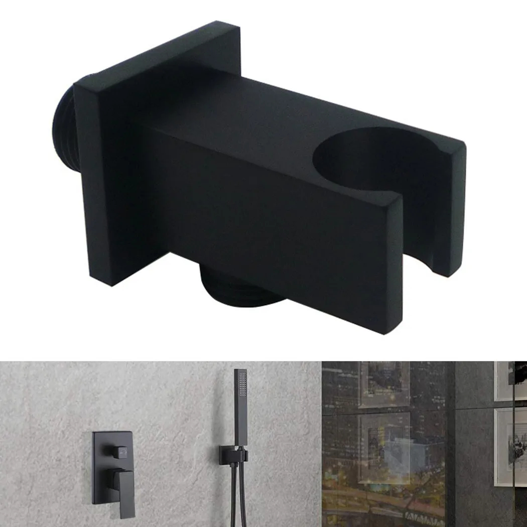 Shower Head Holder Wall Mounted Shower Bracket Bathroom Fixture Accessories Handheld Shower Base Holder Fixed Wall Base