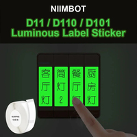 Niimbot D11 D101 D110 Luminous Label Sticker Self-adhesive Sticker 13*35mm Glow-in-the-dark Sticker