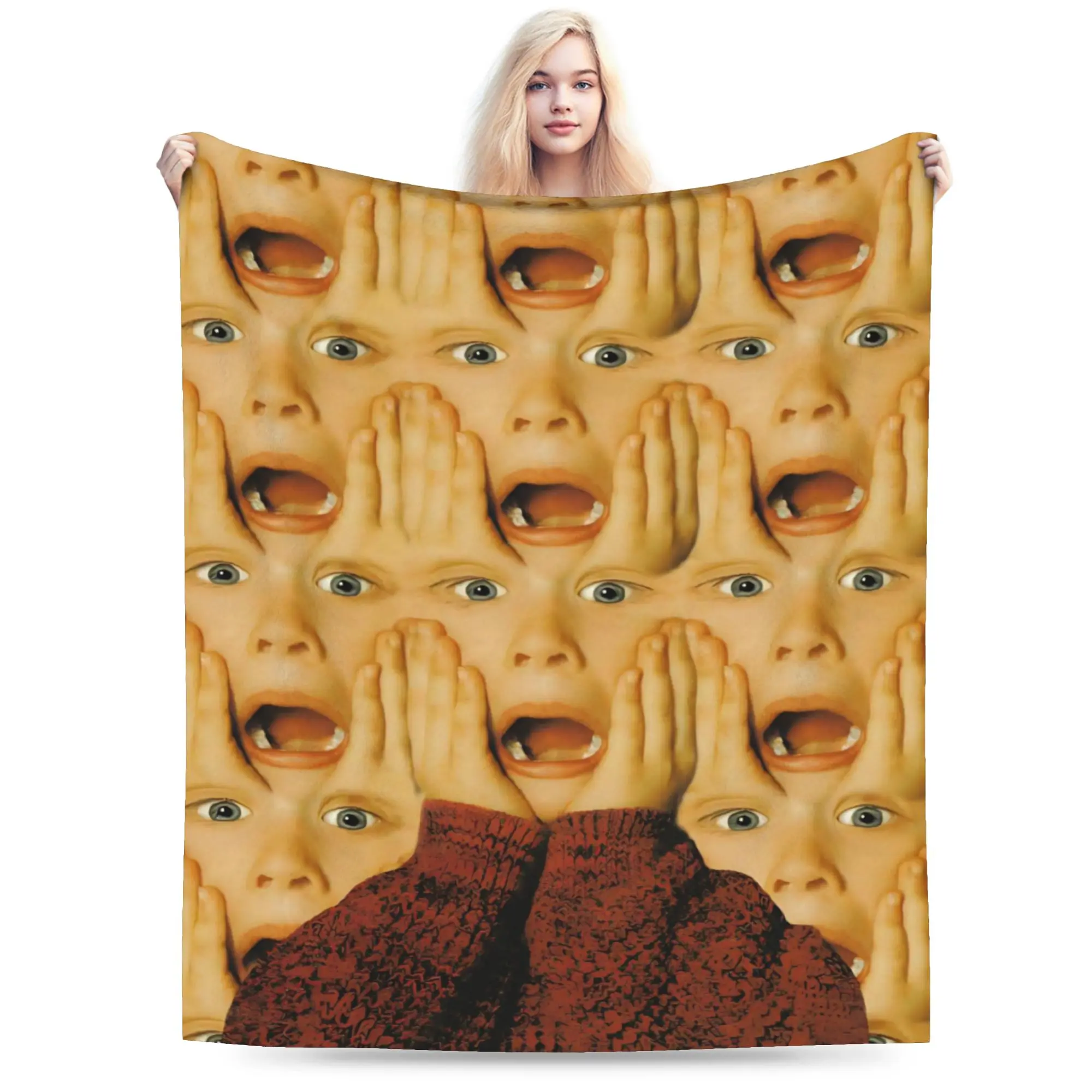 Super Soft Homes Alones merry Christmas Xmas Throw Blanket Premium Flannel Fleece Lightweight  Bed Blanket Fuzzy Plush Blankets