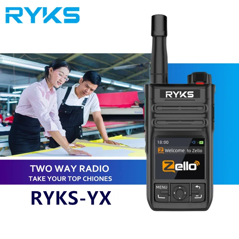 PTT Zello Radio Ponsel jaringan WiFi 4g, Walkie Talkie profesional jarak jauh 100 mil