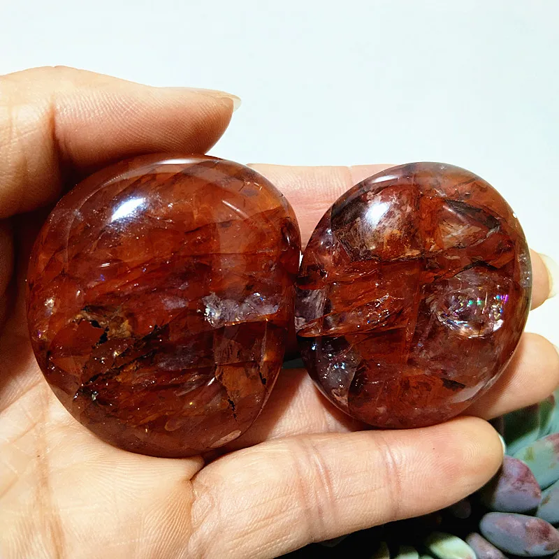 High quality Natural Stone Red Hematoid quartz Crystal palm Meditate Energy Chakra Healing Feng Shui Crystal Home Decoration