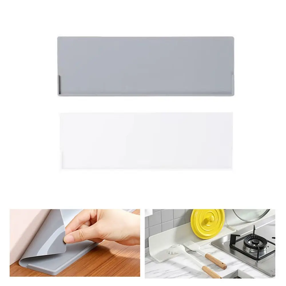 Practical Foldable Silicone Drying Mat Anti-Splash Anti-Slip Water Barrier Strip Stovetop Countertop Water Barrier Board Cooktop